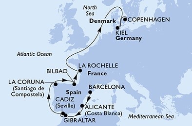RutekortKrydstogtBarcelonaKbh