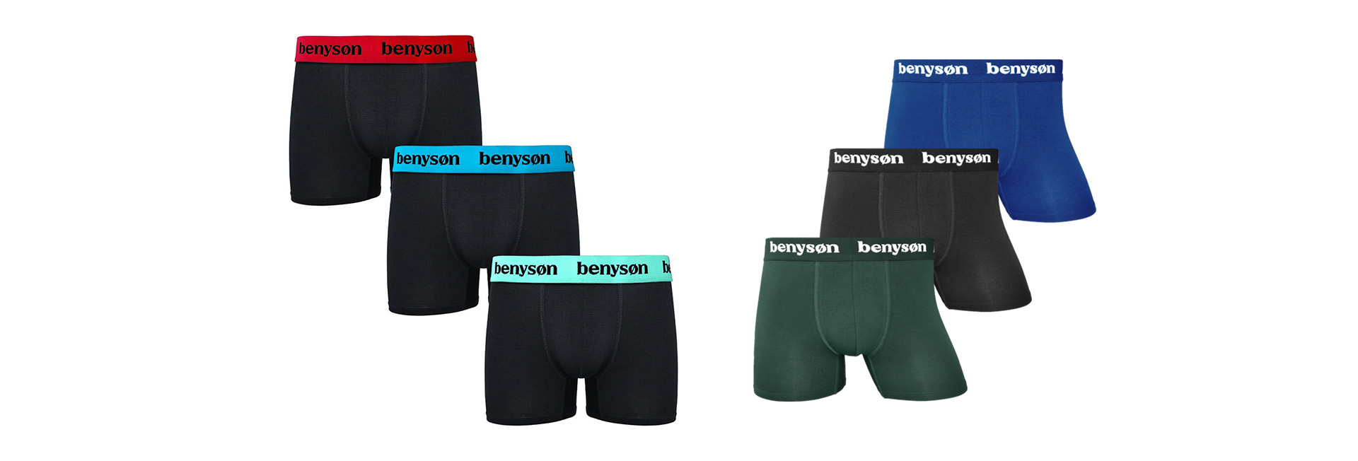 Boksershortsisortmedfarvetkantogmix1